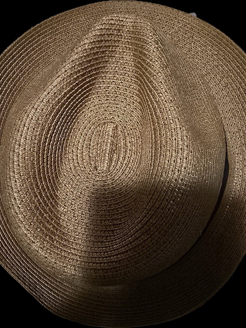 Natural Paper Straw Hat with Black Inner Band